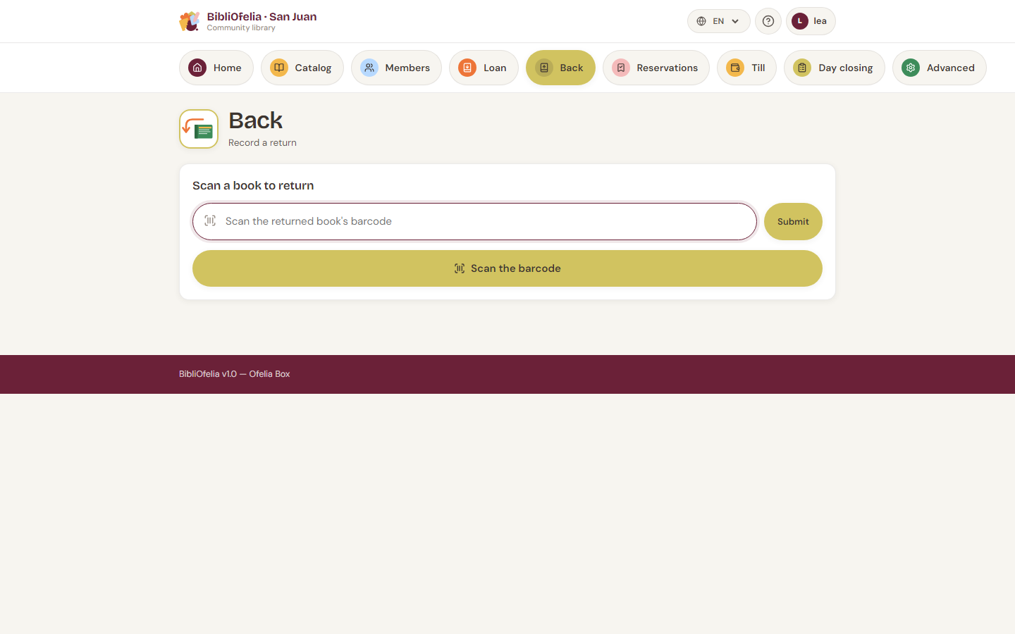 Return page