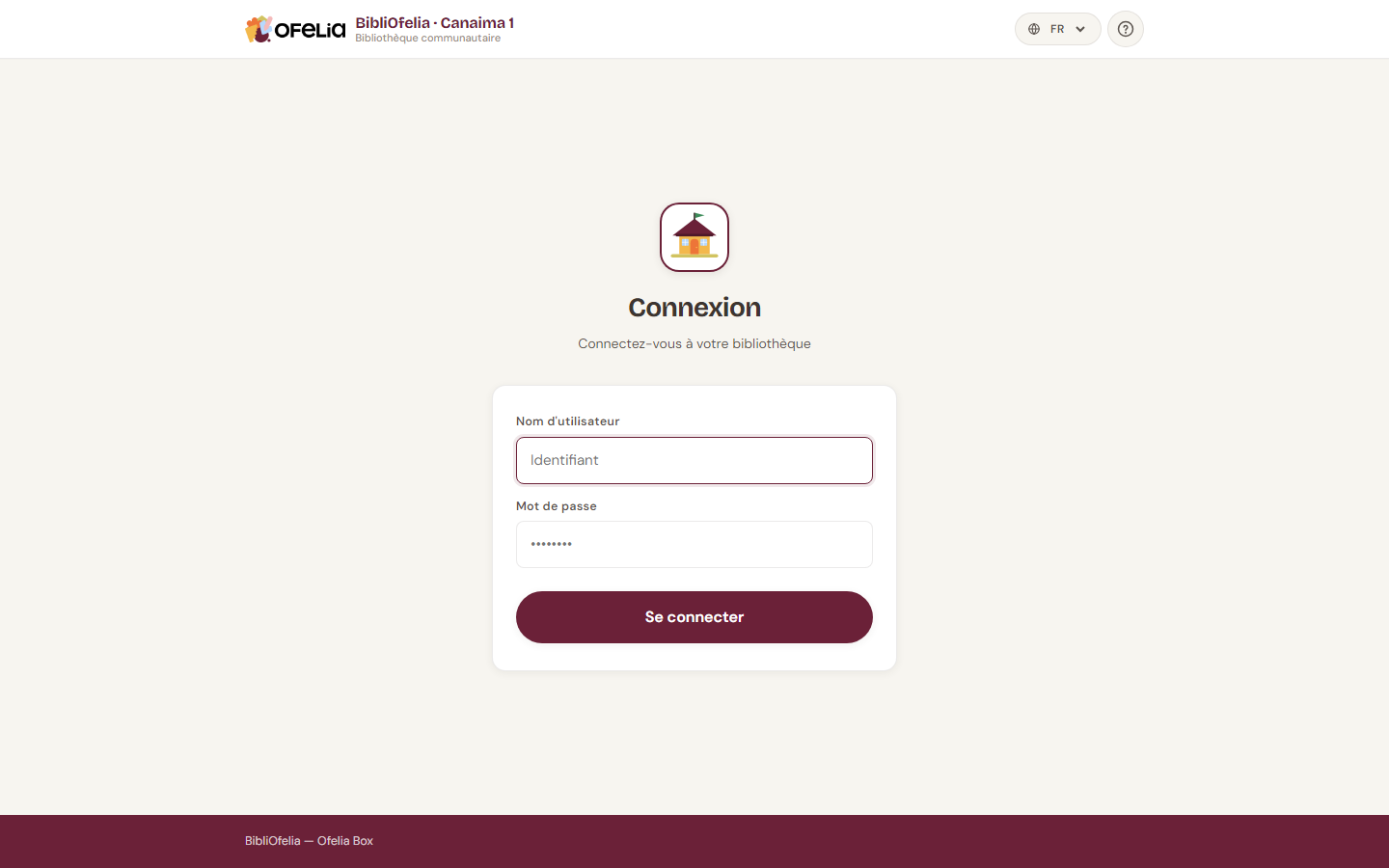 Page de connexion